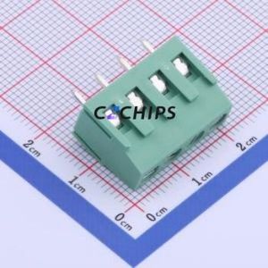 JL500-50004G01 Screw Terminal Block Through hole Component (THT),P=5mm Connector 1x4P 5mm Green Through Hole - Product Image 1