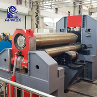 Machine à cintrer les tôles à trois rouleaux efficace, machine à cintrer les tôles d'acier à géométrie variable