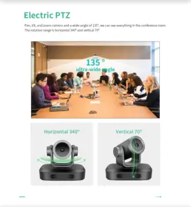 PTZ Camera Full HD 1080p Webcam Camera With Omni-directional Microphone For Easy Communication