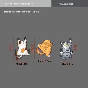 Pegatina Personalizada Divertida con Diseño de Gato para Cubrir Arañazos en Autos y Motos - Product Image 3