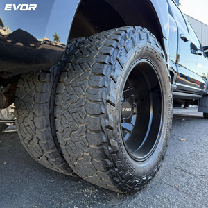 ล้อแม็กซ์ EVOR สีดำซาติน ขนาด 8x6.5 8x180 8x200 8x210 10x225 สำหรับรถบรรทุก ขนาด 20-30 นิ้ว สำหรับ Ford Chevrolet GMC RAM ล้อฟอร์จ - Product Image 4