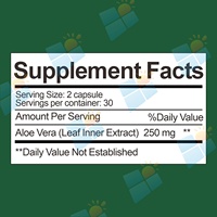 SUNI OEM ODM Marque Privée Capsules d'Extrait d'Aloe Vera Complément Alimentaire pour Hommes et Femmes Perte de Poids et Nettoyage du Colon Vente en Gros