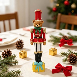 Nouvelles décorations de Noël créatives, <span class=keywords><strong>petit</strong></span> <span class=keywords><strong>soldat</strong></span> casse-noisette en résine, style campagnard américain, pour la maison et le bureau - Product Image 1