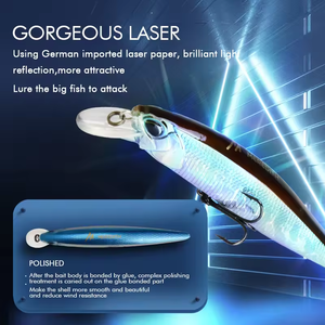 MEREDITH-Leurre de pêche Wobbler flottant de qualité professionnelle, appât dur, 24 couleurs, <span class=keywords><strong>100F</strong></span>, profondeur de 0,8 à 1.0m, 14g - Product Image 4