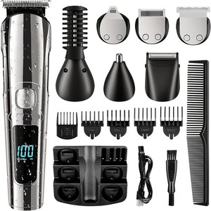 Kit de Aseo Masculino 7 en 1 de Alta Calidad, Acero Inoxidable, Resistente al Agua IPX6, Recargable Automáticamente, Batería de 1200 mAh, Profesional para el Cabello - Product Image 1