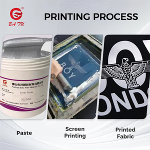 Tinta de serigrafía de fábrica Source de pasta de plata metálica para tono cualquier color para telas mezcladas y telas impresas - Product Image 3