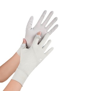 Gants de protection solaire pour femmes, en soie glacée, respirants, antidérapants, compatibles avec les écrans tactiles, longs, pour le cyclisme, la conduite et les sports de plein air - Product Image 5