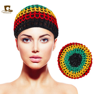 <span class=keywords><strong>Filet</strong></span> à <span class=keywords><strong>cheveux</strong></span> en maille crochetée multicolore style jamaïcain, en rayonne tricotée, type snood, couvre-chignon, ornement <span class=keywords><strong>pour</strong></span> <span class=keywords><strong>la</strong></span> <span class=keywords><strong>nuit</strong></span>, accessoires capillaires - Product Image 2