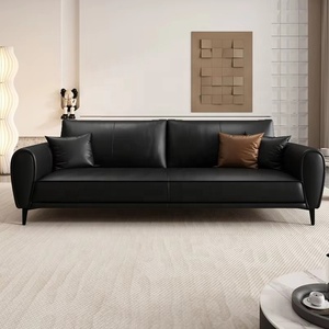 Meilleure Vente Canapés en Cuir Italien Sofas de Salon Ensemble de Canapés Trois Places Mobilier - Product Image 2