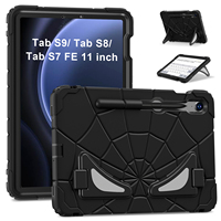 Étui robuste antichoc pour Samsung Tab S10 Lite S10 FE S9 FE S9 11 avec support, bandoulière et porte-stylet, motif Anime pour enfants, OEM ODM