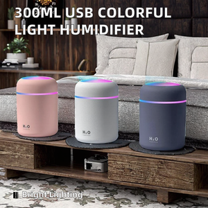 Bán buôn 300ml hương thơm độ ẩm không khí Lọc Khuếch Tán phòng với đầy màu sắc LED ánh sáng ban đêm H2O Mist Maker xe máy tạo độ ẩm không khí - Product Image 2