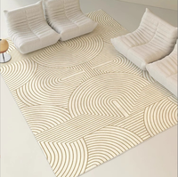 Neuer Luxuriöser Hochwertiger Polyester-Teppich für Wohnzimmer Schlafzimmer Rutschfester Dicker Gewebter Wasserdichter Rechteckiger Bodenteppich für Auto