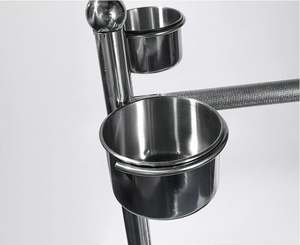 Fabrika doğrudan paslanmaz çelik papağan istasyonu standı merdivenler ve besleyiciler büyük papağan standı - Product Image 6