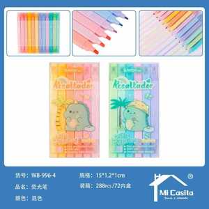 Weido Highlighter Mini 4 Colors Dual Side Writing School Office Supplies - Product Image 3