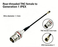 Conector Hembra TNC para Cable de Extensión Coaxial de Cobre de Primera Generación, Conexión Roscada BNC Impermeable, Adaptador IPX