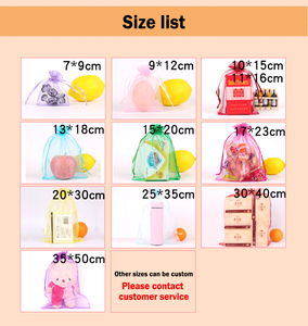 Wholesale Custom Printed <strong>Large</strong> <strong>Organza</strong> Jewelry Gift <strong>Bags</strong> Recyclable Drawstring Pouches for Weddings - Product Image 3