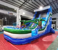 Château gonflable de qualité commerciale pour l'extérieur, jeux gonflables aquatiques, toboggan aquatique gonflable Coconut Falls, vente en gros