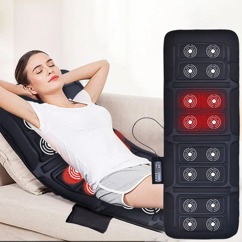 Meilleures ventes Matelas de massage orthopédique Full Body Vibrate de taille standard Matelas de massage électrique chauffant