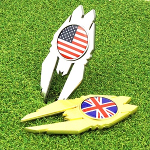 Marcador de pelota de golf de acero de 30 mm, con diseño de clip clásico, forma de moneda, para sublimación, con espacio para muestra grande, para uso corporativo, Yuan Golf Ball Marker 30 mm - Product Image 1