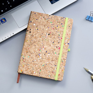 Eco-Friendly A5 Hardcover <strong>Notebook</strong> Journal with 100 Recycled <strong>Lined</strong> Pages Loose-Leaf Spiral Binding Wood Cover Cork Fabric Gift - Product Image 6