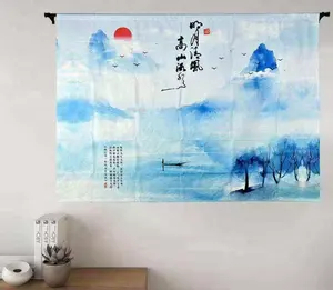 Image HD Image Personnalisée Impression Numérique Trippy Tentures Murales Peinture Traditionnelle Chinoise Tapisserie en Coton pour la Décoration de la Maison