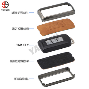 Da chìa khóa xe trường hợp <span class=keywords><strong>Key</strong></span> Fob Bìa thông minh vỏ chìa khóa cho <span class=keywords><strong>Mitsubishi</strong></span> Outlander asx Lancer Pajero thể thao Eclipse chéo phụ kiện - Product Image 2