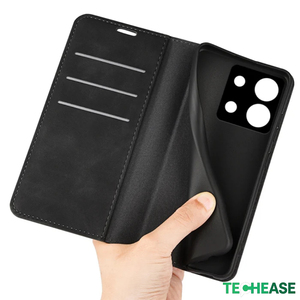 <span class=keywords><strong>เคส</strong></span>โทรศัพท์แบบพับได้ TechEase หนัง PU ดีไซน์ธุรกิจ พร้อมช่องใส่บัตร ที่ตั้งวางได้ ป้องกันการกระแทก สำหรับ Redmi Note12/Note13/Note14 - Product Image 3