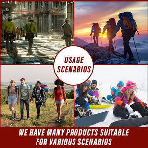 Scarponi da Trekking Sportivi Più Venduti con Ramponi Antiscivolo per <span class=keywords><strong>la</strong></span> Neve, Scarponi da Neve Neri Lucidi Personalizzati - Product Image 2