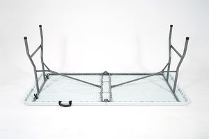 Mesa <span class=keywords><strong>de</strong></span> plástico para exteriores <span class=keywords><strong>de</strong></span> <span class=keywords><strong>resina</strong></span> blanca plegable portátil barata Hitree para banquete salón <span class=keywords><strong>de</strong></span> bodas fiesta jardín picnic - Product Image 3