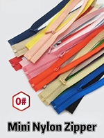 0 #   Mini fermeture éclair en nylon à verrouillage automatique, à glissière libre, pour vêtements de poupée, couture, artisanat, accessoires vestimentaires, projets DIY faits main