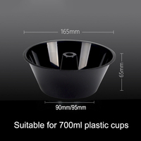 Gobelet 24oz 700ml pour jus, boba, bubble tea, hot pot, avec paille, en promotion, bol noir pour poulet frit, salade de fruits, collations et boissons