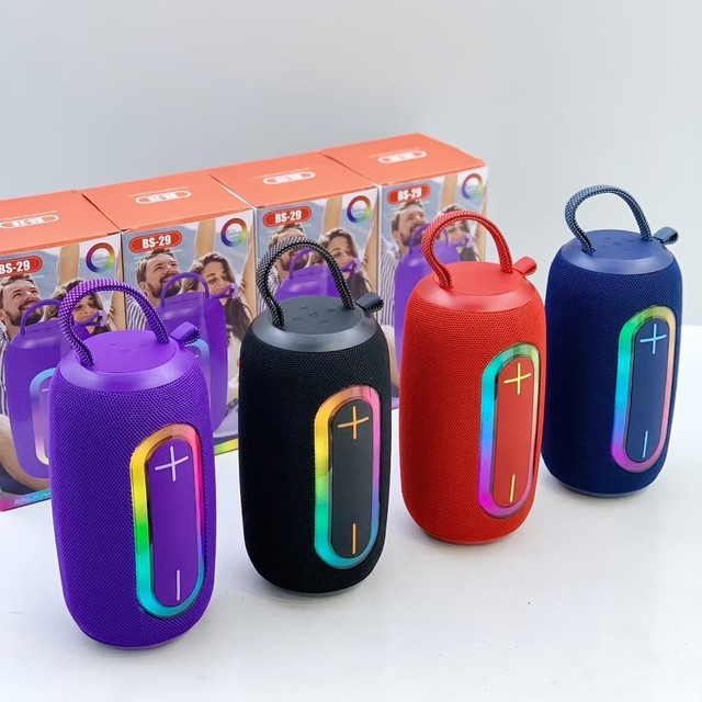 BS-29 for 5.3 Waterproof Outdoor Portable RGB Subwoofer Speaker with 10W Output and Memory Card Audio