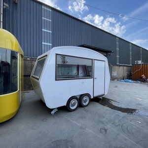 Remolque de Bar Móvil para Restaurante, Estándar Estadounidense, Vintage, para Postres y Bebidas Frías, Carrito de Comida Móvil - Product Image 4