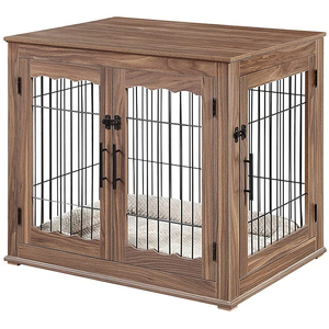 Super Grade Pet Crate Dog Kenel Side Table Double Doors