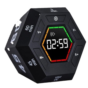 Magnetic Smart Eco-Friendly ABS Material Kitchen <b>Timer</b> Digital Study Pomodoro Cooking <b>Timers</b> Hexagon Visual Flip <b>Timer</b> for Kids - Product Image 2