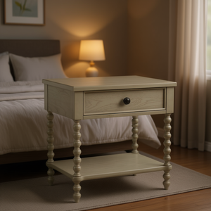 Mesita de Noche Moderna de Madera Estilo Rústico con 1 Cajón de Almacenamiento, Mueble de Dormitorio para Uso Doméstico - Product Image 2