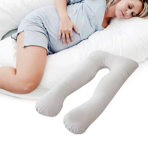 Almohada de embarazo personalizable de cuerpo completo en forma de U, soporte de maternidad lavable, alivia la hinchazón, técnicas tejidas - Product Image 1