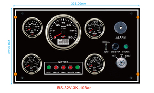 ECMS DB <span class=keywords><strong>ECH</strong></span> 335*200mm 3KRPM 9-32V 0-10Bar IP67 Impermeable 316L Acero inoxidable Marine Gauge Boat Panel de instrumentos - Product Image 3