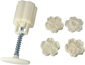 Moule à gâteau de lune créatif en plastique DIY avec différents motifs floraux, moules à presser pour gâteaux de lune à peau glacée, outils de pâtisserie - Product Image 6