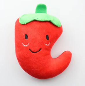 Wholesale Pet Cotton <b>Stuffed</b> <b>Soft</b> Plush Chilli Smile Dog Interactive Bite Resistant Teeth Cleaning Durable Chewing Squeaky <b>Toy</b> - Product Image 2