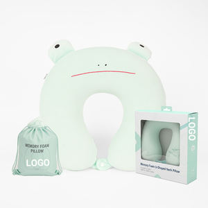 GRSグリーンフロッグアニマルU字型クリスレンの首の枕ゆっくりリバウンド記憶泡の首のサポート飛行機の車の旅行首の枕 - Product Image 1