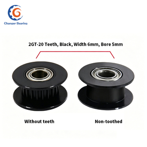 <span class=keywords><strong>Poulie</strong></span> tendeur noire, largeur de courroie 6 mm, roue dentée de type H, 16 dents, 20 dents, <span class=keywords><strong>poulie</strong></span> de distribution lisse GT2 - Product Image 2