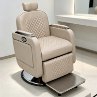 Fauteuil de barbier électrique inclinable, 360° °   Chaise de coiffure hydraulique pivotante pour salon de coiffure, barbier, spa de beauté