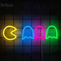 Letrero Luminoso LED con Diseño de Control de Videojuegos, Decoración para Dormitorio de Niños, Sala de E-sports, Bar de Juegos, Transmisión en Vivo