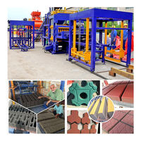 Machine automatique de fabrication de blocs de béton creux emboîtables QT5-15, machine à mouler des briques en ciment avec empileur