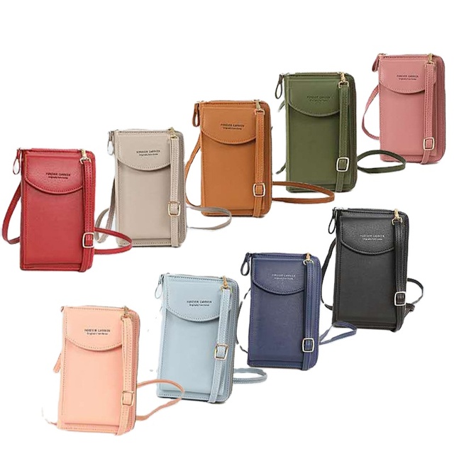 PU Leather Mobile Phone Bags Cases  Crossbody Cell Phone Bag for Women Wallet Purse