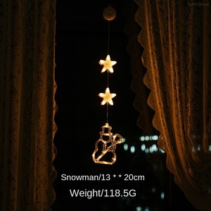 Navidad lechón luz muñeco de nieve pentagrama campana copos de nieve para interior exterior ventana jardín restaurante atmósfera Decoración - Product Image 4