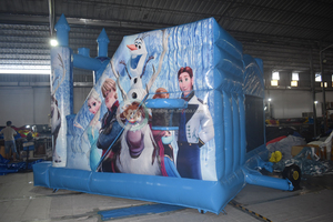 Juguetes Inflables de <span class=keywords><strong>Frozen</strong></span> para Niños, <span class=keywords><strong>Castillo</strong></span> Inflable Comercial con Tobogán, Zona de Juegos Inflable - Product Image 4