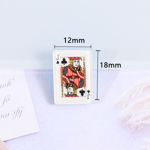 Charms de resina de póker de imitación, para relleno de Slime, crema, funda de teléfono, bricolaje, decoración artesanal hecha a mano - Product Image 4