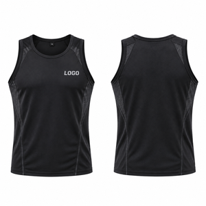 Custom Sports Tank Top <b>Men's</b> Gym <b>Stringer</b> <b>Vest</b> Quick Dry Mesh Workout Running Top Custom Logo High Quality Training Apparel - Product Image 2